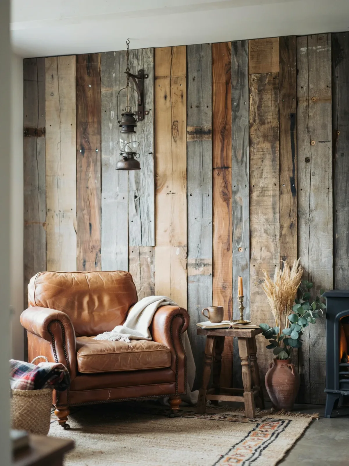 4. Reclaimed Wood Rustic Feature Wall 4. Reclaimed Wood Rustic Feature Wall