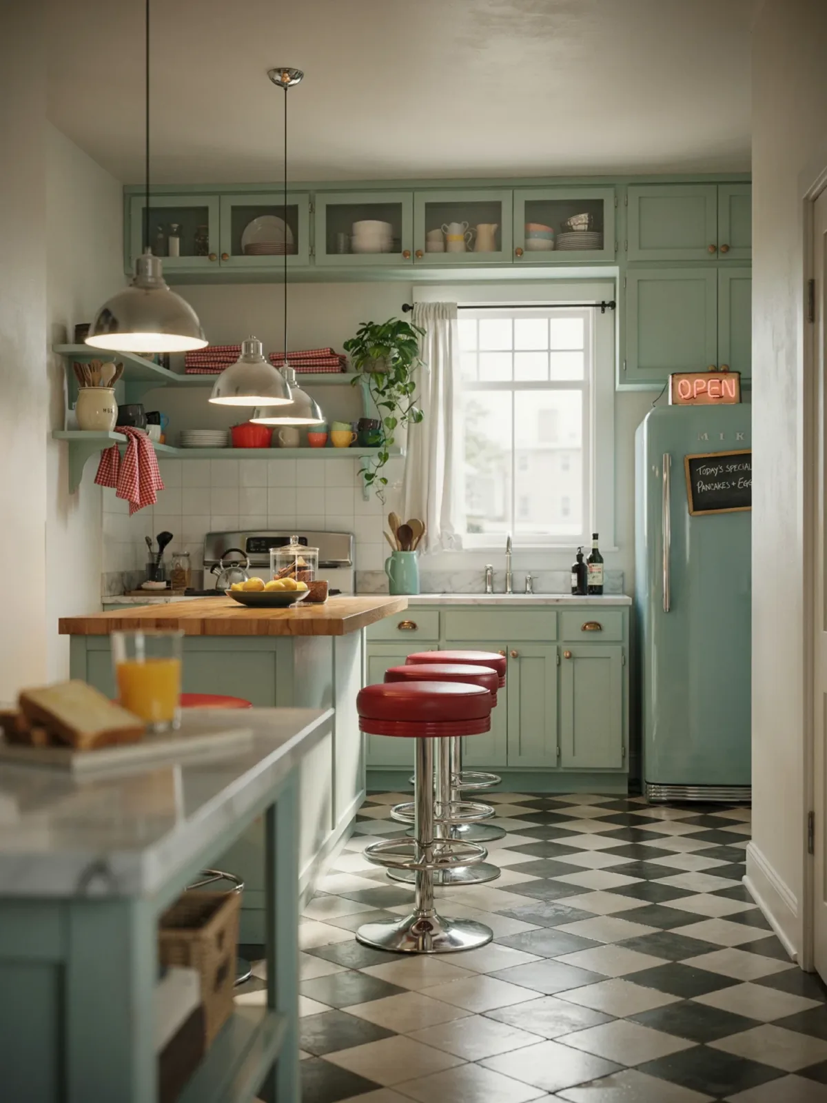 10. Retro Diner Revival Kitchen 10. Retro Diner Revival Kitchen