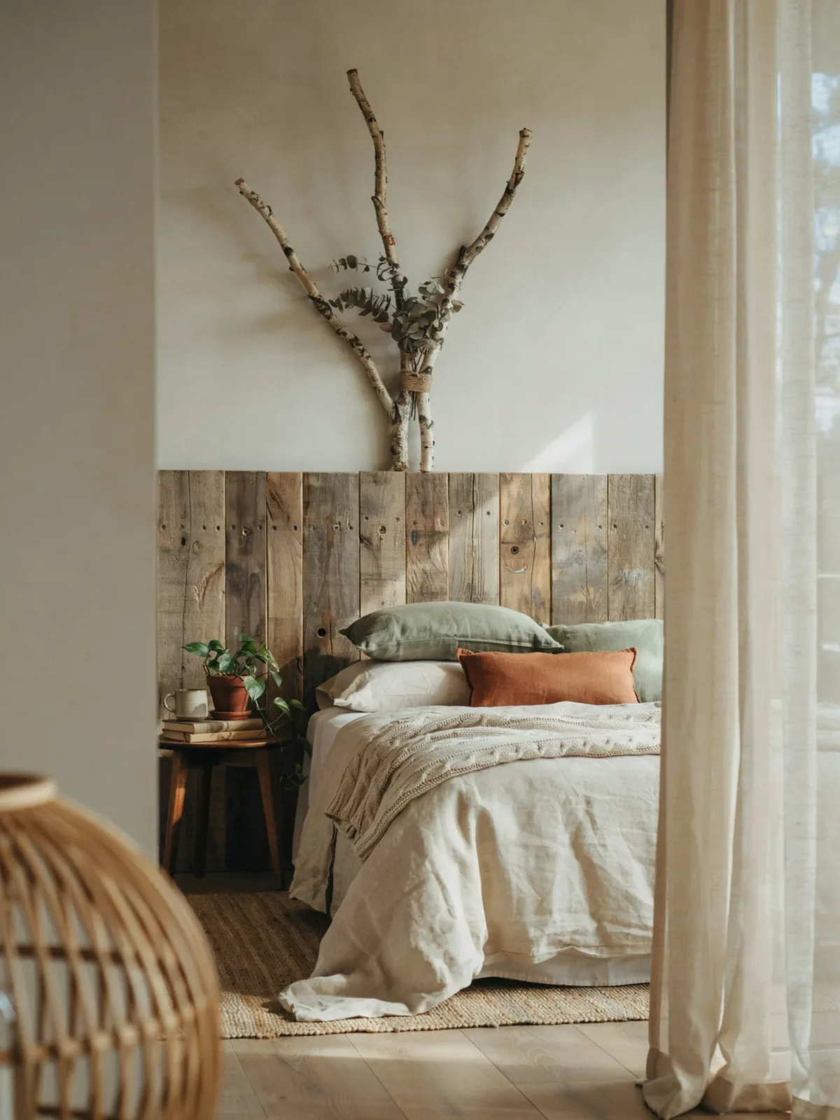 12. Rustic Nature-Inspired Bedroom Escape 12. Rustic Nature-Inspired Bedroom Escape