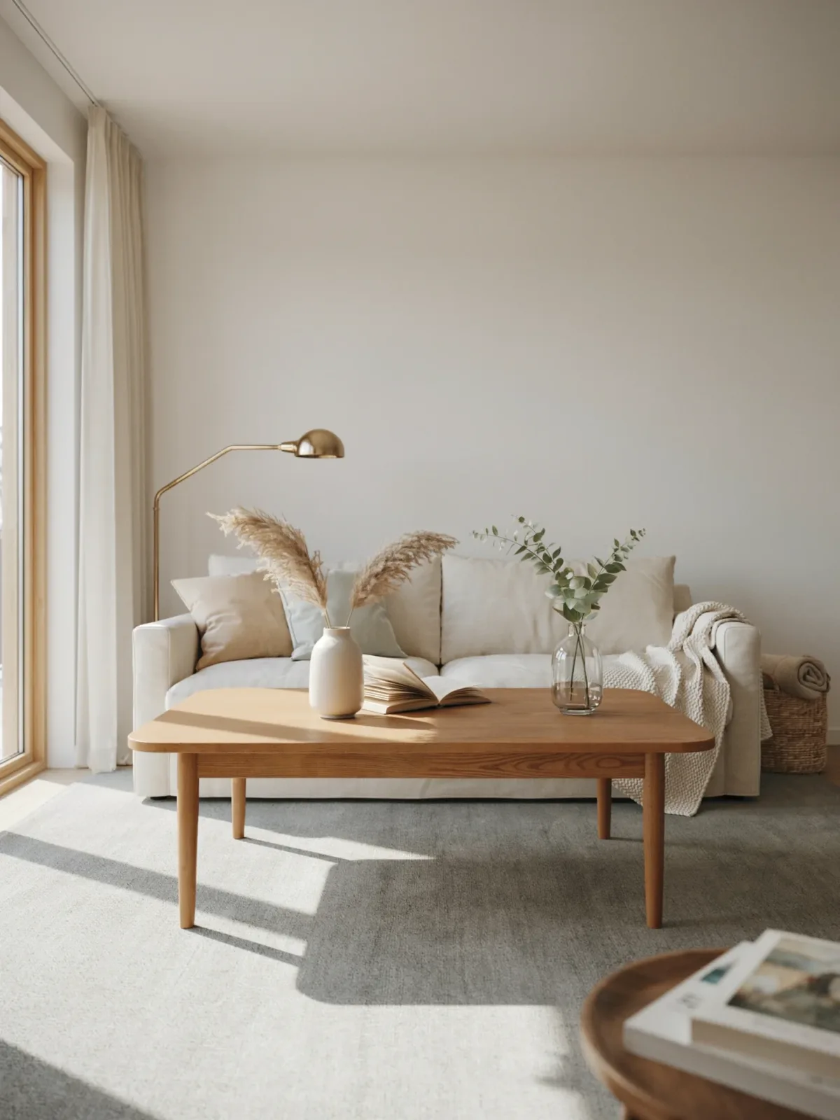 1. Scandinavian Living Room With A Statement Oak Coffee Table 1. Scandinavian Living Room With A Statement Oak Coffee Table