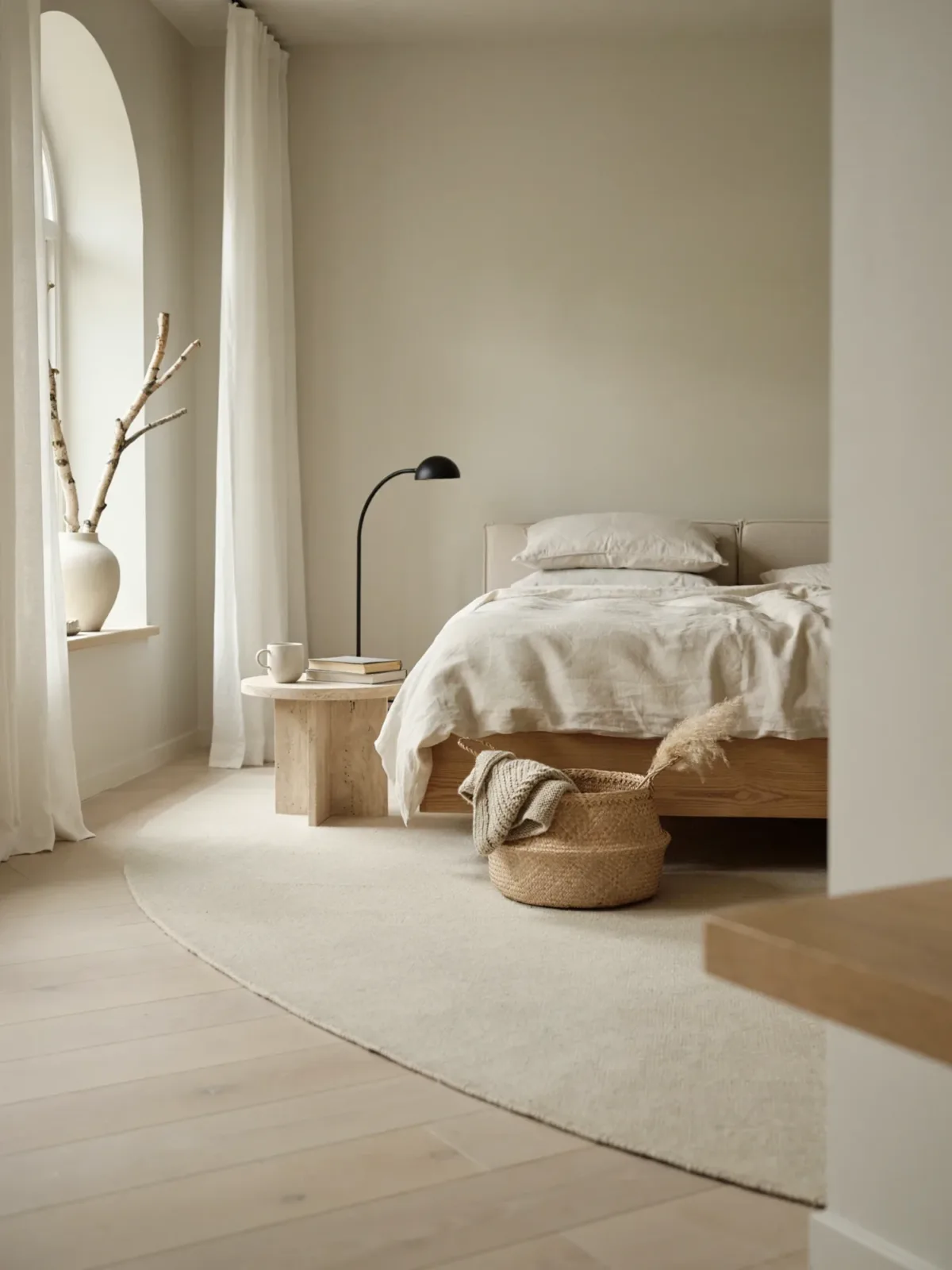 1. Soft Scandinavian Retreat With Cream Layered Rugs 1. Soft Scandinavian Retreat With Cream Layered Rugs