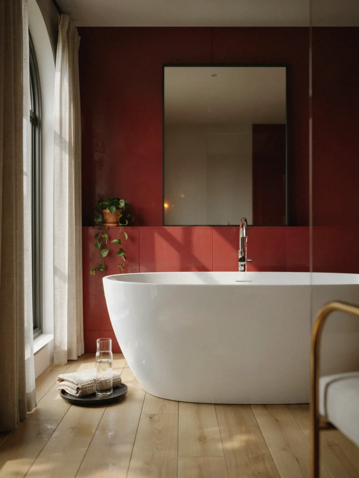 Start With a Stunning Red Feature Wall Start With a Stunning Red Feature Wall