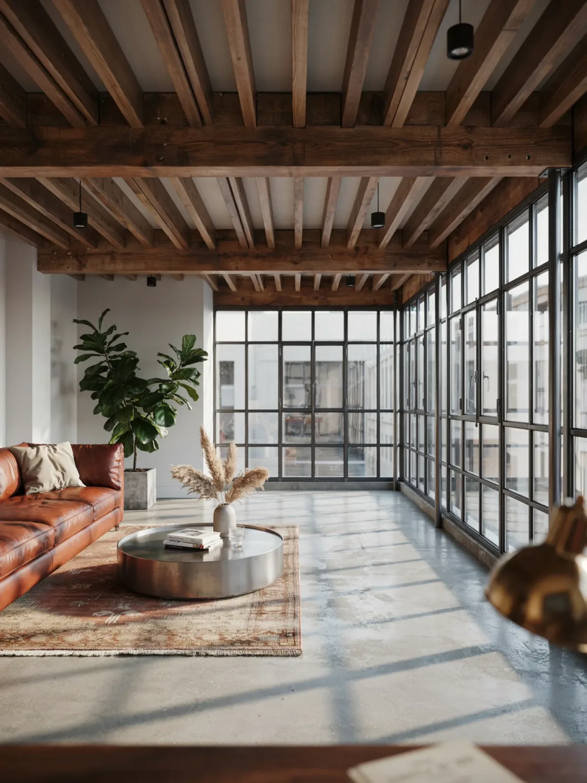 9. Urban Loft With A Massive Wood Beam Feature 9. Urban Loft With A Massive Wood Beam Feature