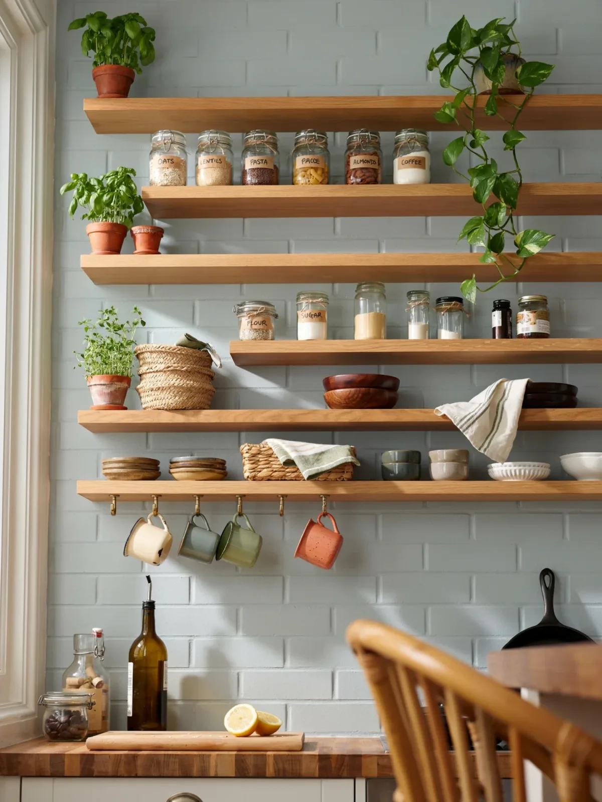 1. Vertical Shelf Wall Storage Haven