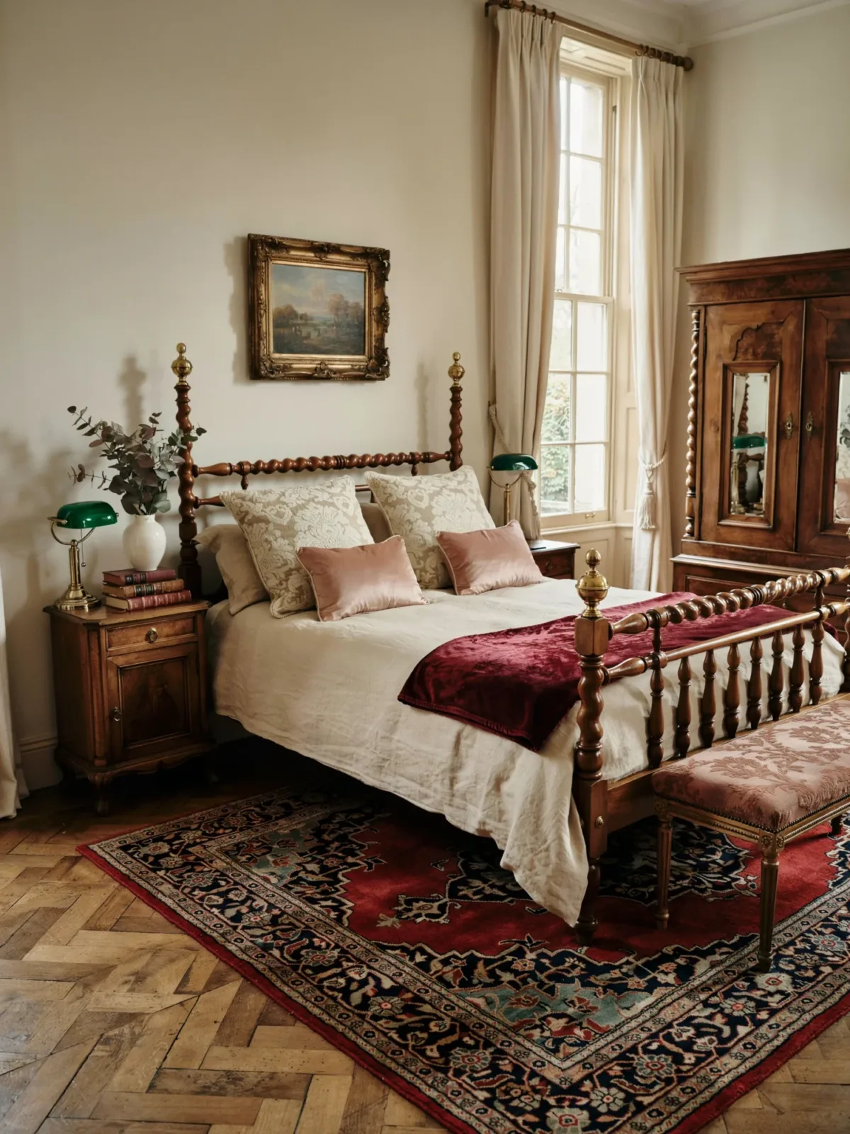 16. Vintage European Charm With Persian Rug 16. Vintage European Charm With Persian Rug