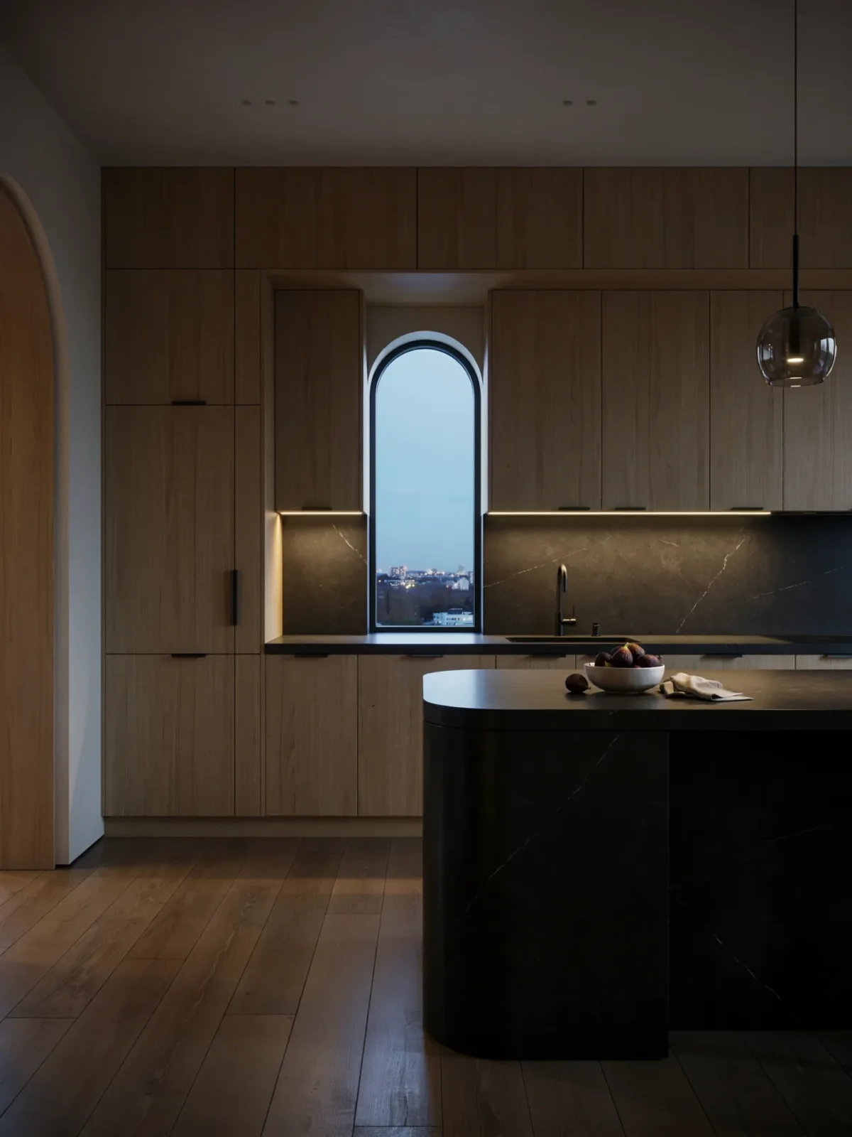 2. Walnut And Black Contemporary Statement Kitchen 2. Walnut And Black Contemporary Statement Kitchen