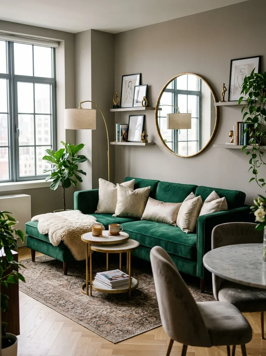 11 Glam Apartment Decor Ideas That Make Small Spaces Feel Luxurious