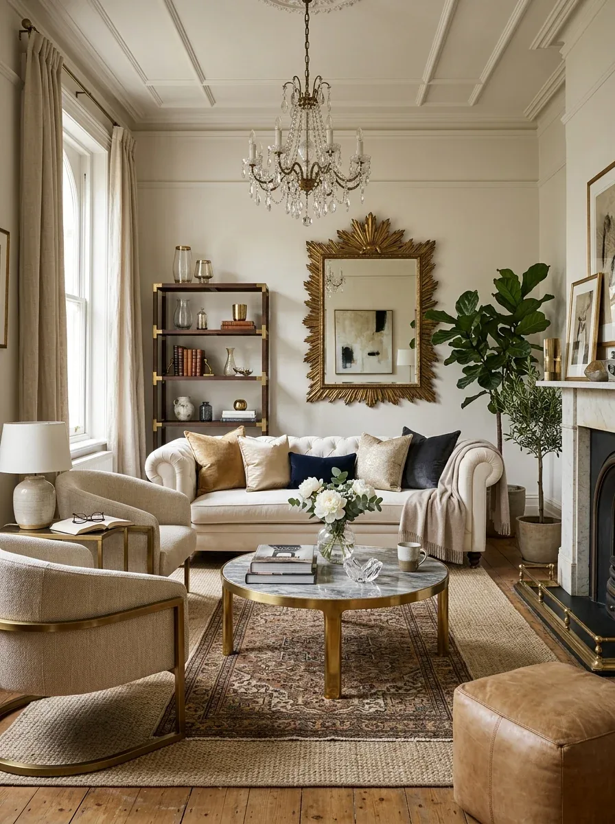 13 Glam Home Decor Ideas Living Room That Add Sparkle and Sophisticated Style