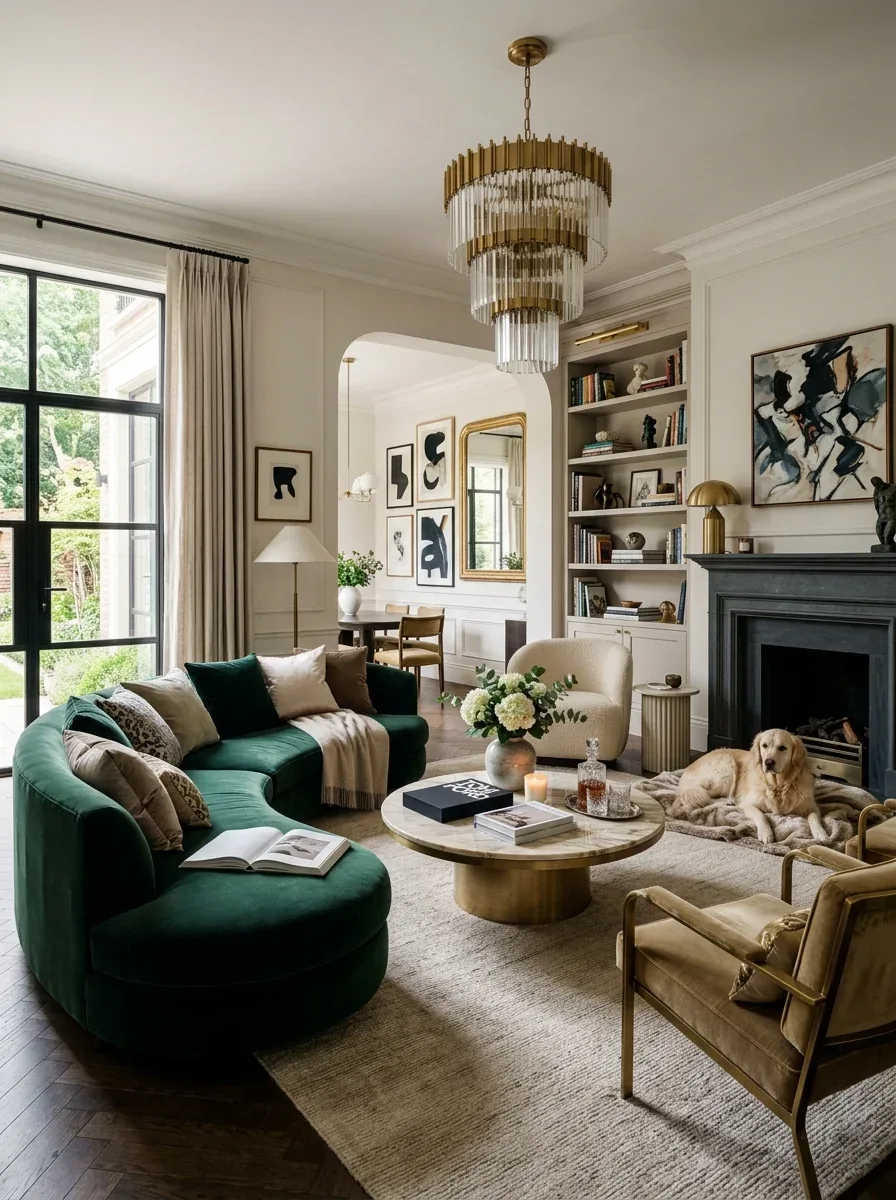 13 Modern Glam Living Room Ideas That Blend Contemporary Style With Luxury