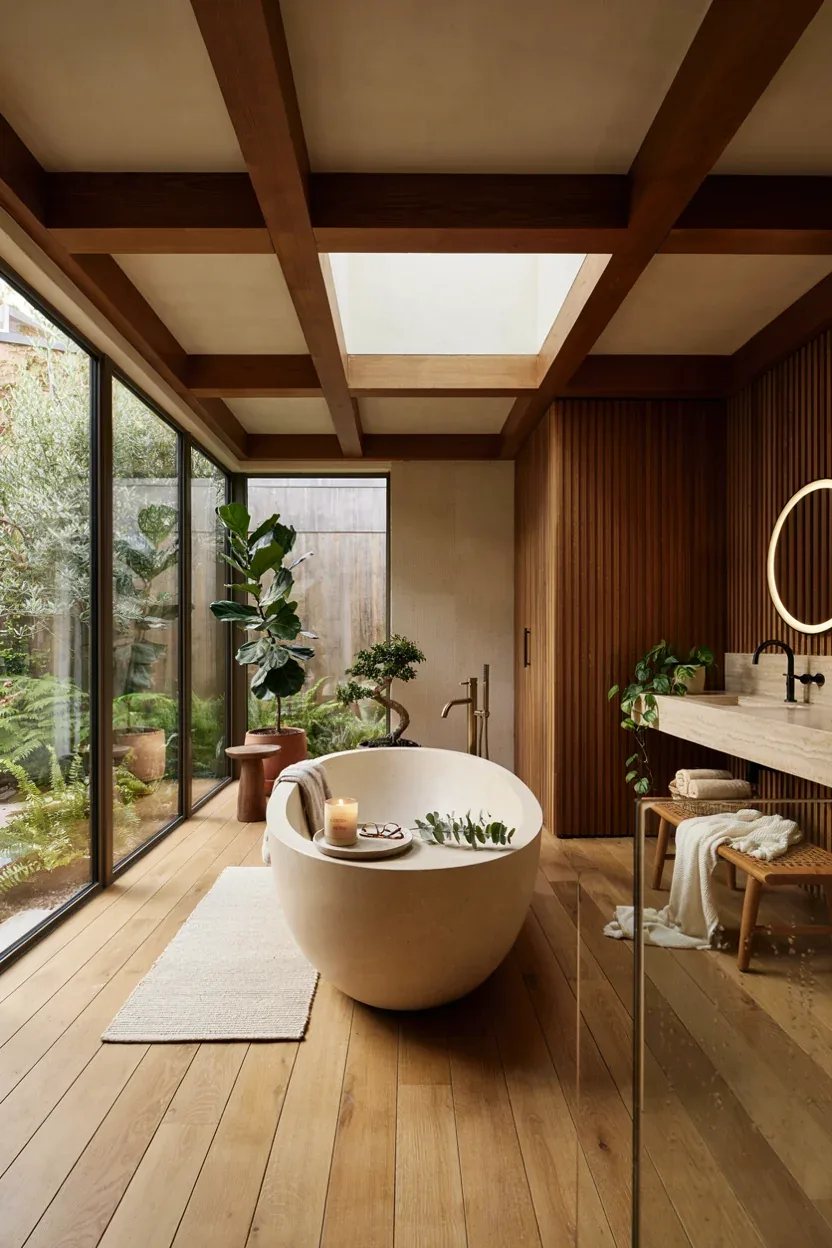 17 Bathroom Ceiling Ideas That Add Character, Style, and Visual Interest You'll Want to Copy
