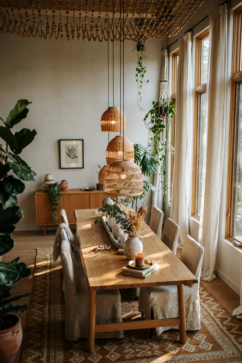 18 Boho Dining Room Light Fixtures That Add Warmth, Texture, and Natural Charm You'll Want Immediately