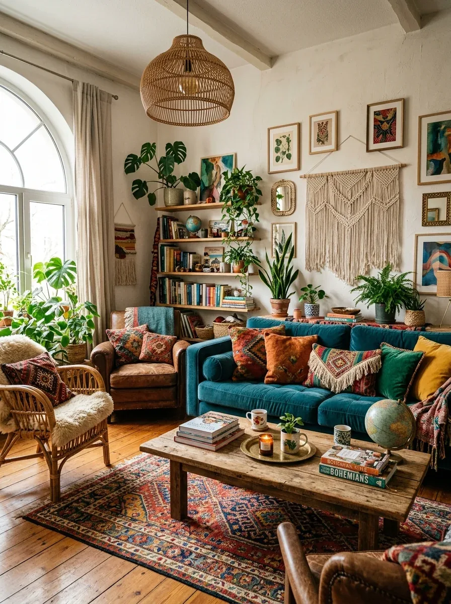 Colorful Boho Living Room Inspiration for a Vibrant and Relaxed Interior