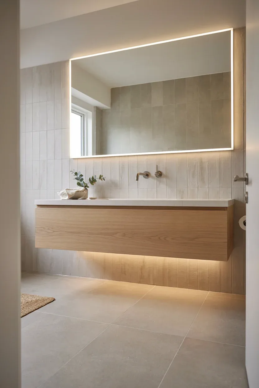 8. Contemporary Floating Vanity Design